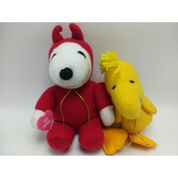 Whitman Other - 2 Peanuts Valentines Day Snoopy & Woodstock Plush Whitman's